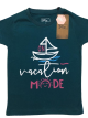 Girls Vacation Mode Blue T-shirt