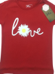 Girls Daisy Red T-shirt