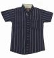 Boys Navy Blue Half Sleeves Dress Shirt